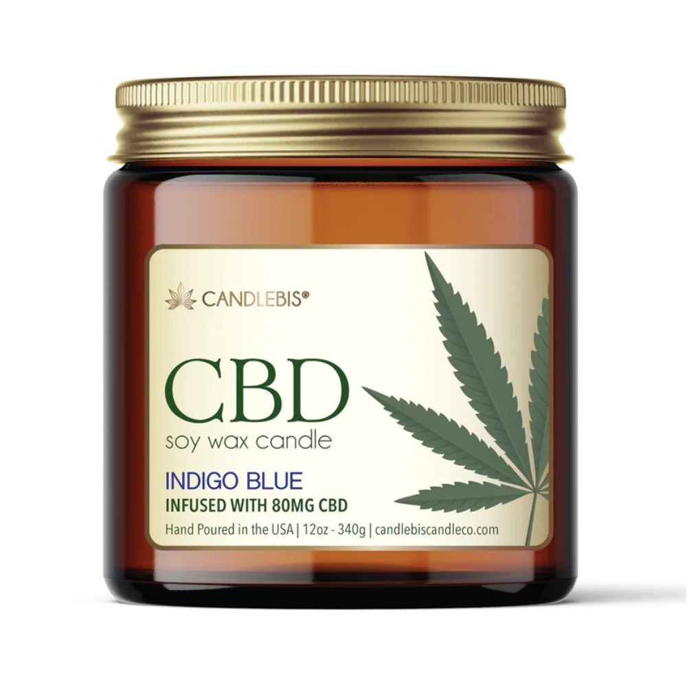 Candlebis Indigo Blue CBD Candle